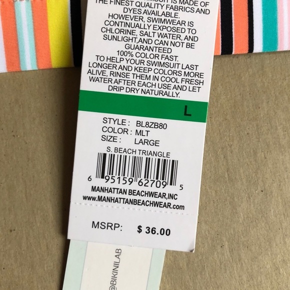 The Bikini Lab Two Piece Striped Swimsuit - Picture 4 of 8